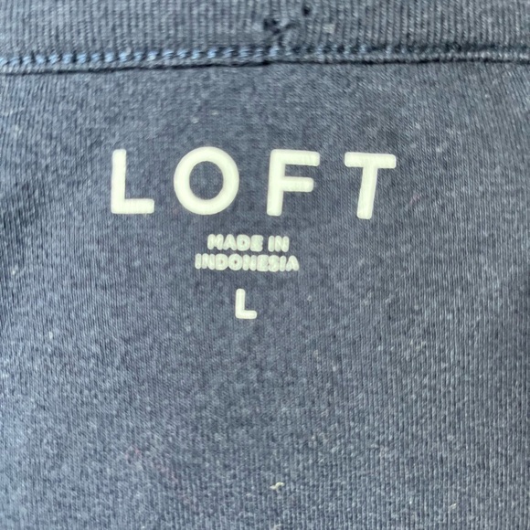 LOFT navy blue tank top - Large - Picture 5 of 6